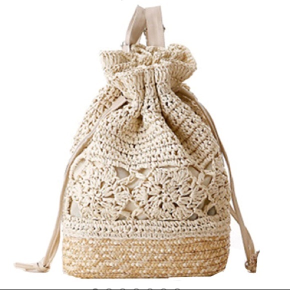 Handbags - 3/$20🌿NEW Straw Crochet Backpack